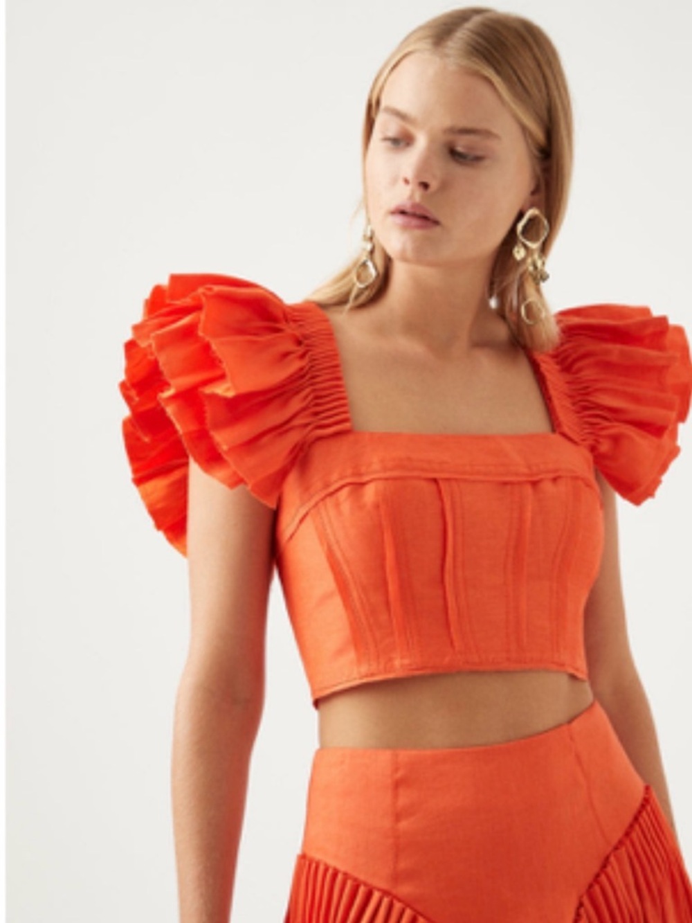 Aje Imagination Frill Sleeve Top